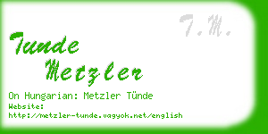 tunde metzler business card