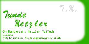 tunde metzler business card